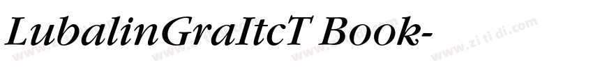 LubalinGraItcT Book字体转换